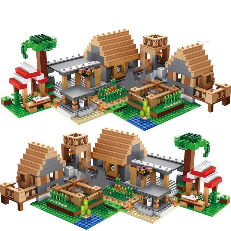 

838pcs Castle Village Series My World legoinglys mysters Ghost Village Building Blocks Bricks Toys For Children gifts