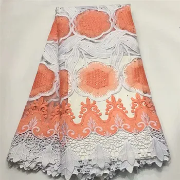 

2019 Biggest sale high quality French laces fabrics tulle net embroidery laces 5 yards per lot with stones laces fabrics E66-405