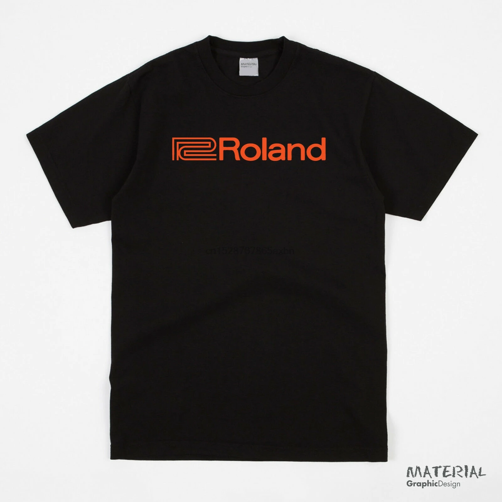 Футболка с логотипом Roland-музыкальный перкуссионный синтезатор в ретро стиле |