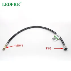 LEDFRE 304 Stainless Steel Braided Hose Single Head Pointed Kitchen Sink Basin Hot and Cold Water Faucet Inlet Pipe LF15318B