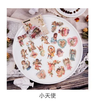 Xiaotianshi 40 шт/1 Набор Kawaii канцелярские наклейки s Цветок курьер серии декоративные мобильные наклейки s Скрапбукинг DIY стикер для рукоделия - Цвет: Xiaotianshi
