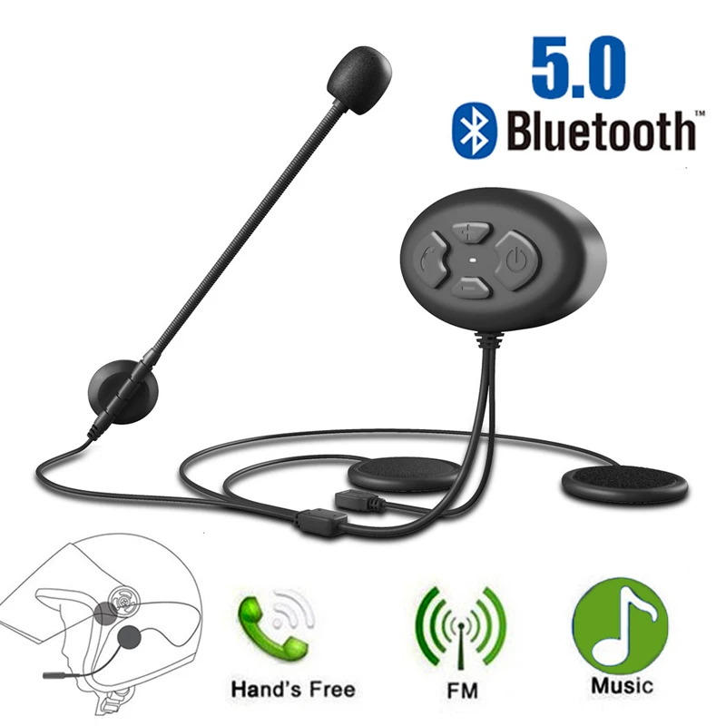 Мотоциклы Bluetooth 5 0 гарнитура для шлема беспроводной громкой связи стерео