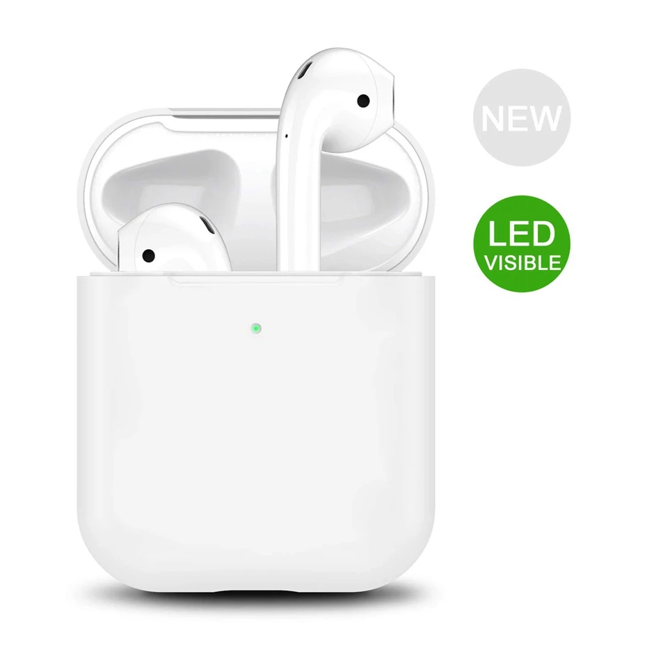 Силиконовый чехол для наушников AirPods, чехол для зарядки, чехол для Apple AirPods Air Pod 1 2, Bluetooth коробка, гарнитура, защитный чехол