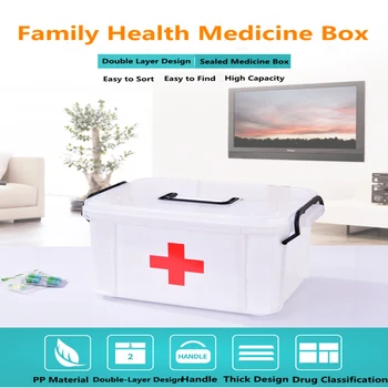 

Plastic Emergency Multi-Layer Storage Box Large Medical Medicine Box Children'S Medicine Box Household Medicine Box Portable
