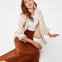 Trendyol свитер с верблюдом юбка TWOAW20ET0307