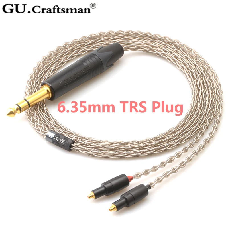 GUcraftsman 6N серебристый кабель для наушников SHURE SRH1440 SRH1540 SRH1840 4Pin XLR 2,5 мм/4,4 мм