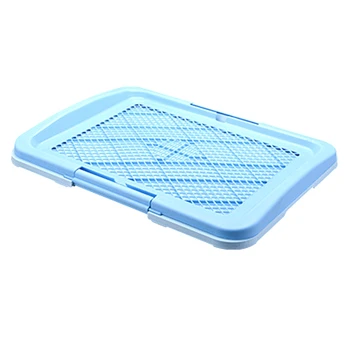 

Portable Pet Dogs Lattice Toilet Potty Pet Cats Litter Boxes Puppy Litter Tray Training Toilet Easy To Clean Pet Supplies Blue