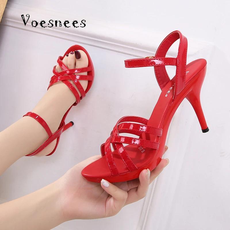 Women High Heels Summer Sandals Sexy Platform Front & Rear Strap Pump