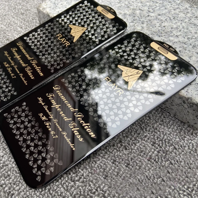 

Diamond Section Tempered Glass For iPhone 13 12 Pro Max 12 Mini 11 Pro X XS Max High Class Anti Scratch Shockproof Screen Guard