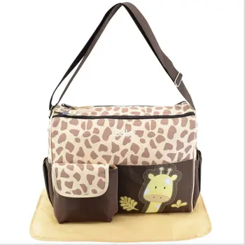 

Giraffe Pattern Mummy Bag Multifunction Large Capacity Shoulder Travel Handbag Chidren's care products