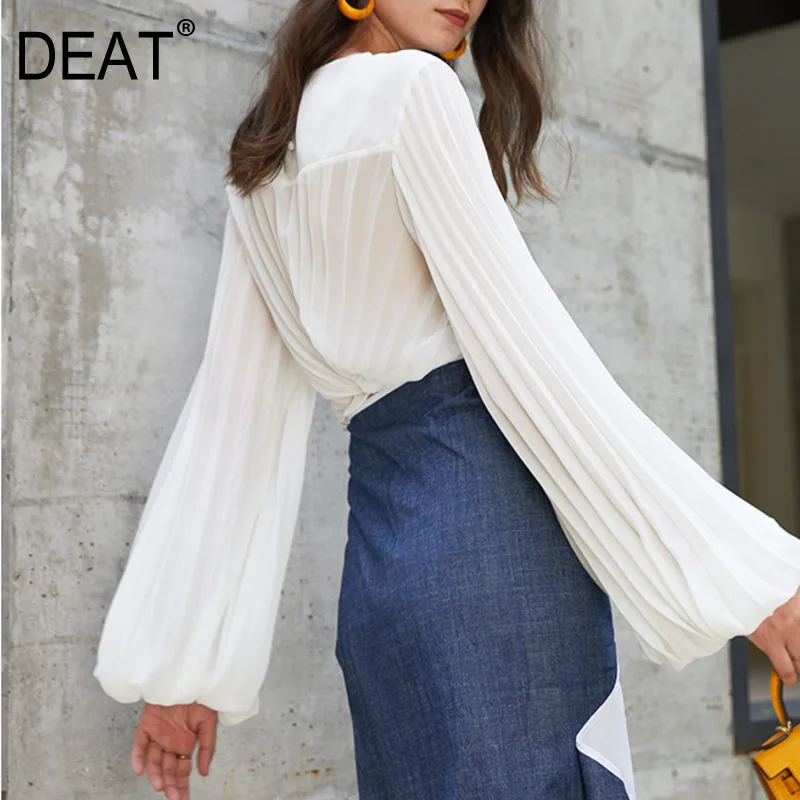 DEAT 2020 Spring Summer New Fashion Lantern Sleeve