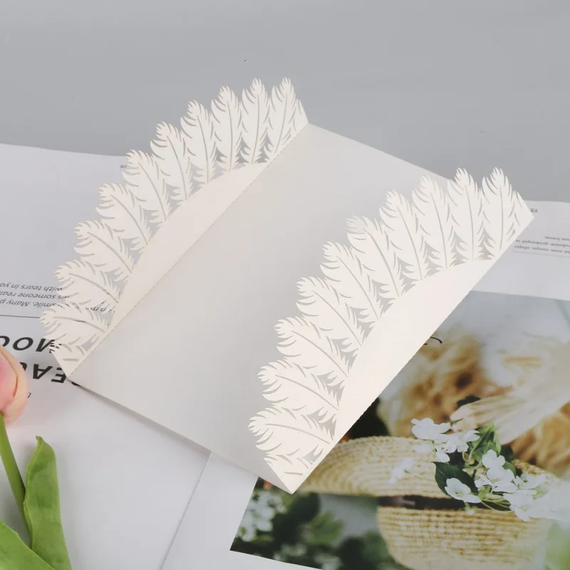  10Pcs/Set 2019 New Vertical Laser Cut Butterfly Invitations Cards Kits For Wedding Bridal Shower Ch - 4.00031E+12