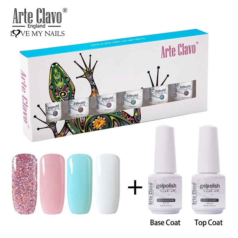 ZH40 Arte Clavo лак для ногтей верхнее покрытие 8 мл маникюрный лак замочить от Esmalte Гель-лак светодиодный Гель-лак для ногтей набор дизайн УФ лак-гель лак - Цвет: ZH40