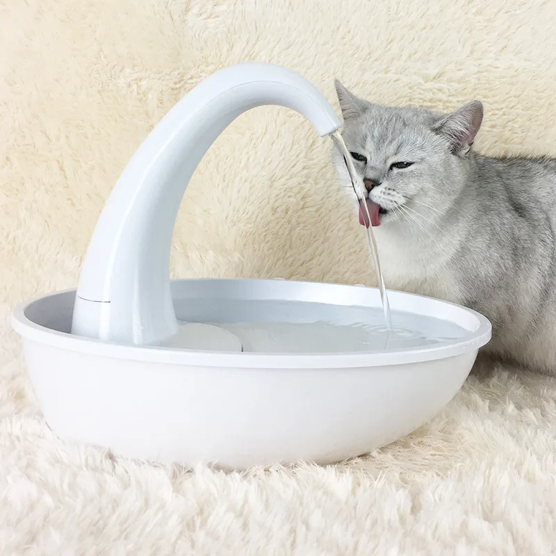 Pioneer Pet Swan pet фонтан воды 2.46L емкость воды автоматический циркуляционный поток здоровый Кот маленькая собака тихий поилка