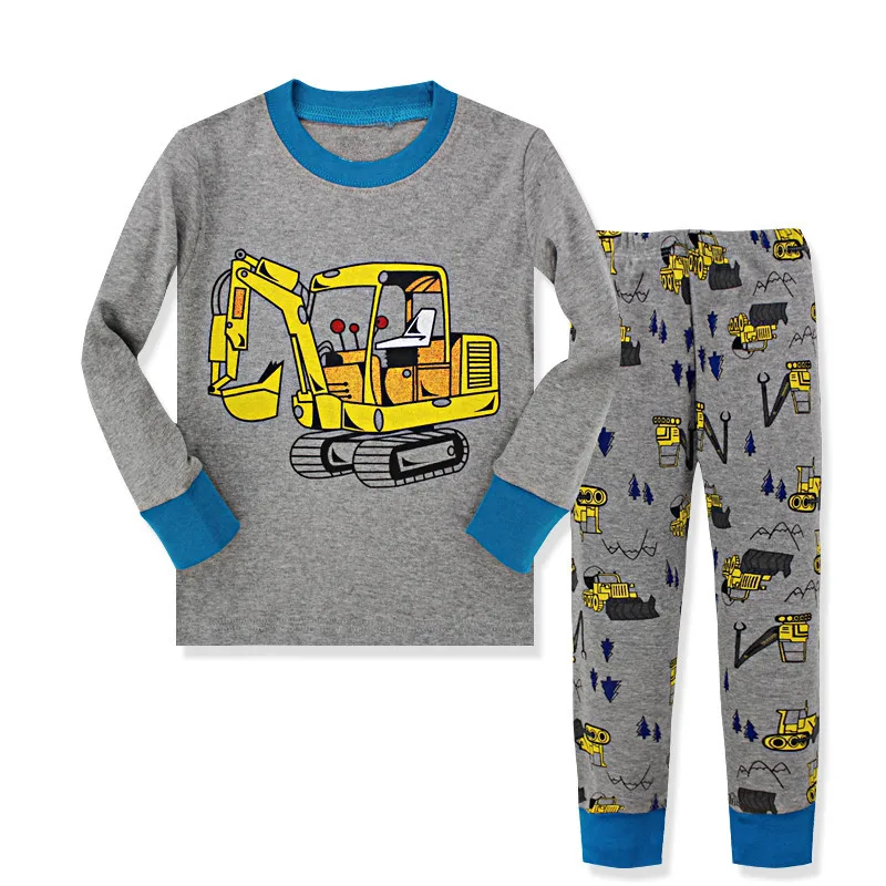 Europe And America Brand Childrenswear Autumn New Products Boy Pajamas Set Motorcycle Long Sleeve Children Pure Cotton Tracksuit