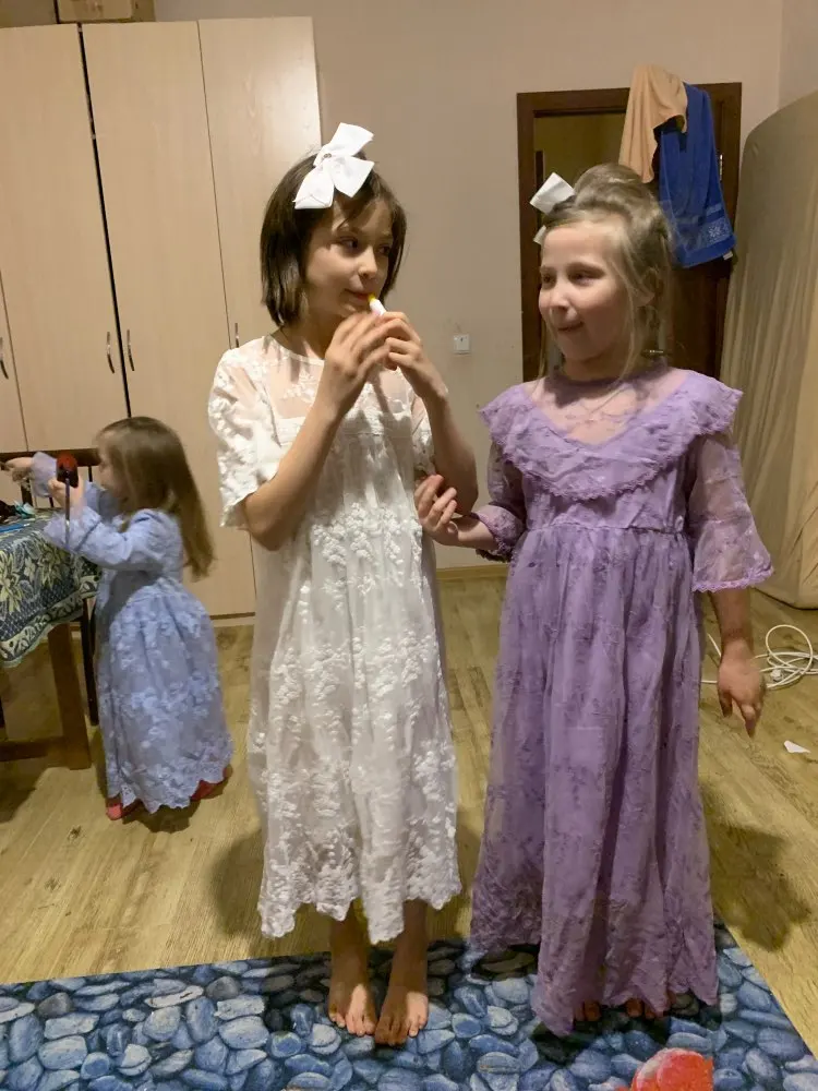 Kopen Kinderen Meisjes Kanten Jurk Prinses Partij Bruiloft Kerst Borduren Wit Kinderen Jurk Maat 10 12 14 Jaar Tiener Meisje Kleding