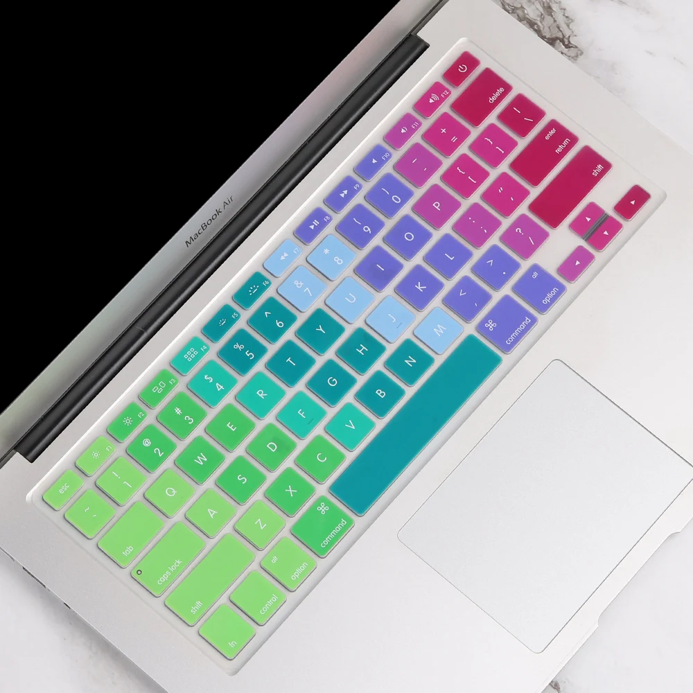 Силиконовый чехол для клавиатуры протектор кожи MacBook Air Pro retina 13 15 дюймов