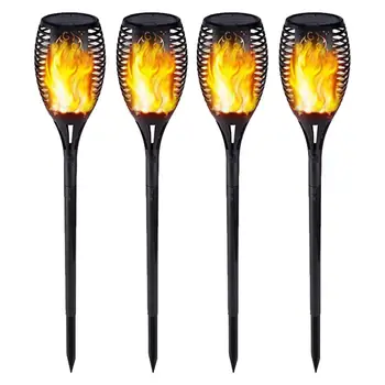 

Solar powered LED Flame Lamp Waterproof 33LEDs Lawn Flame Flickering Torch Light Outdoor Solar LED Fire Lights Garden Decoration