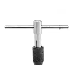 Регулируемая трещотка Т-образная ручка кран гаечный ключ M3-M6 Reamer ручной инструмент Т-образный Новый