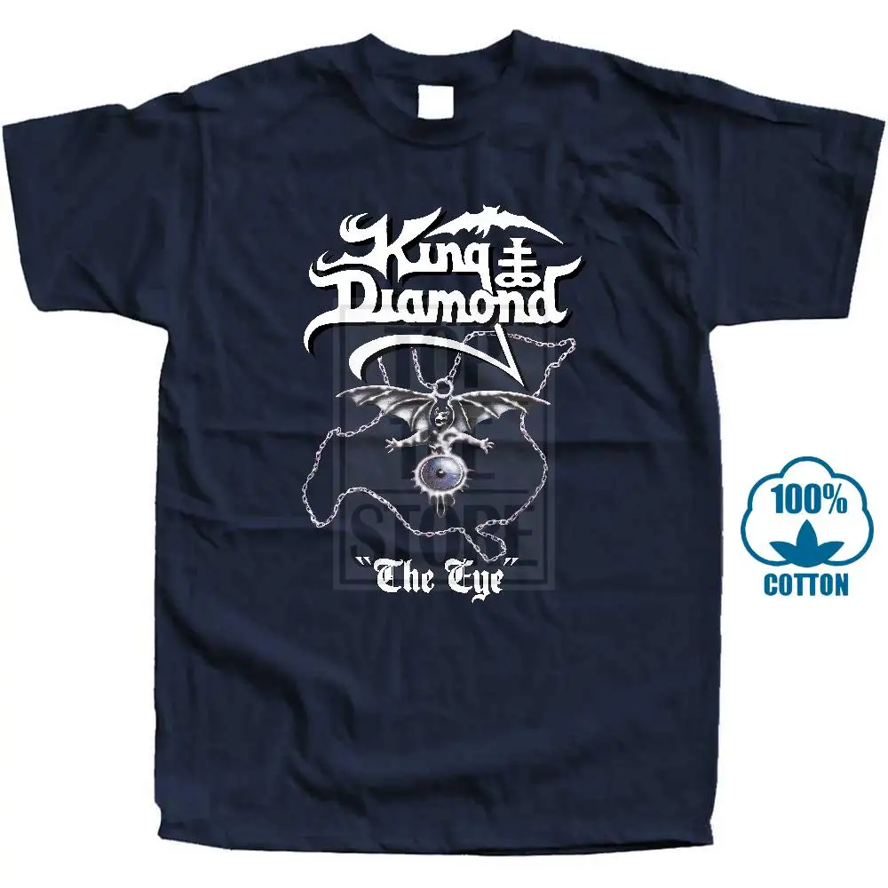 Тёмно-синий King Diamond The Eye 1990 фиолетовая футболка Размеры S 5Xl хлопок Мужская забавная футболка с круглым вырезом и коротким рукавом 021440 - Цвет: Тёмно-синий