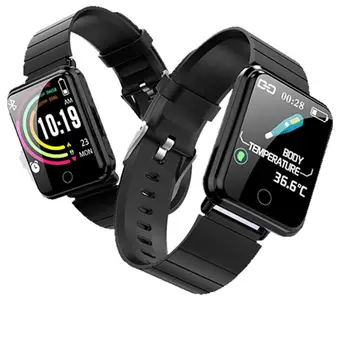 

New V6T smart watch temperature measurement smart bracelet heart rate monitoring sports pedometer tracker waterproof PK Q8T F25