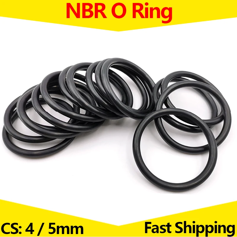 5mm Cross Section Black Nitrile Rubber NBR O-Ring Seal Gasket Oil Sealing Washer 