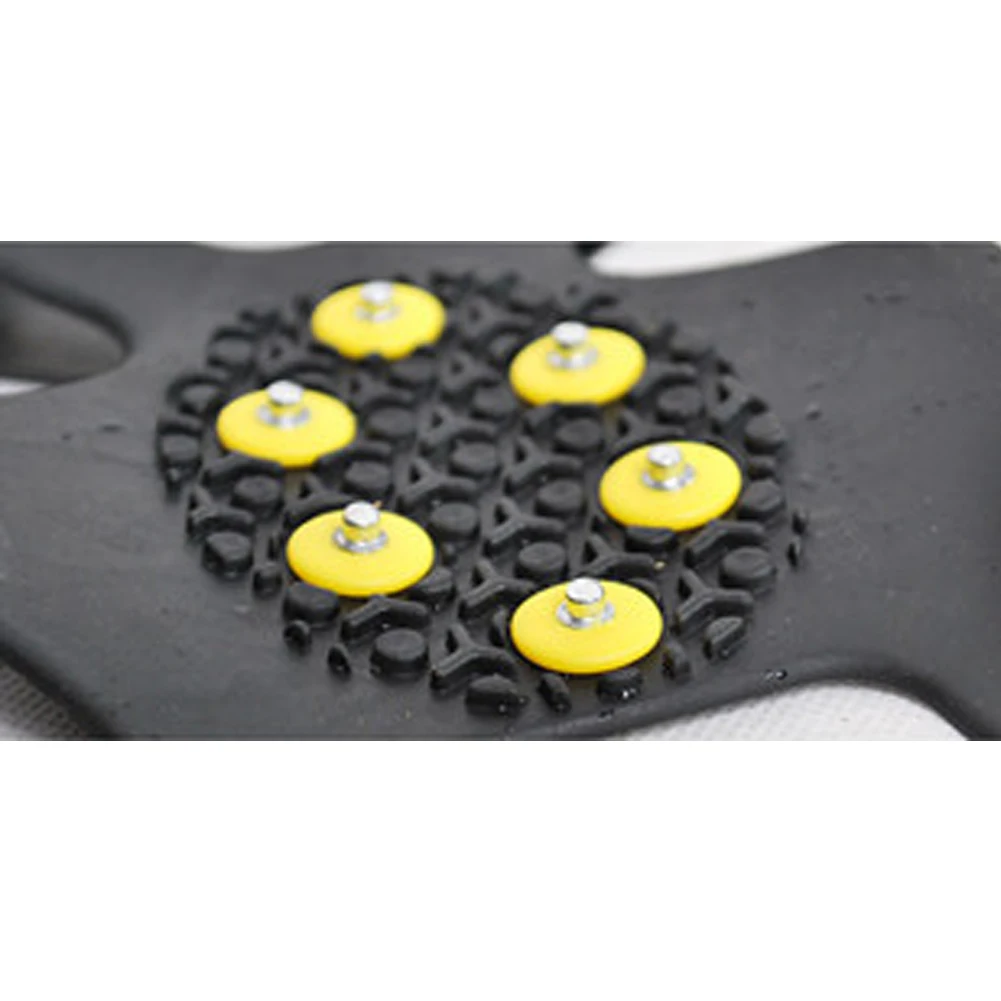 10pcs Anti Slip Crampon Spikes Magic Spike Shoes Climbing Ice Gripper Walk on Ice Snow for Mountaineering Hiking in Winter#H10