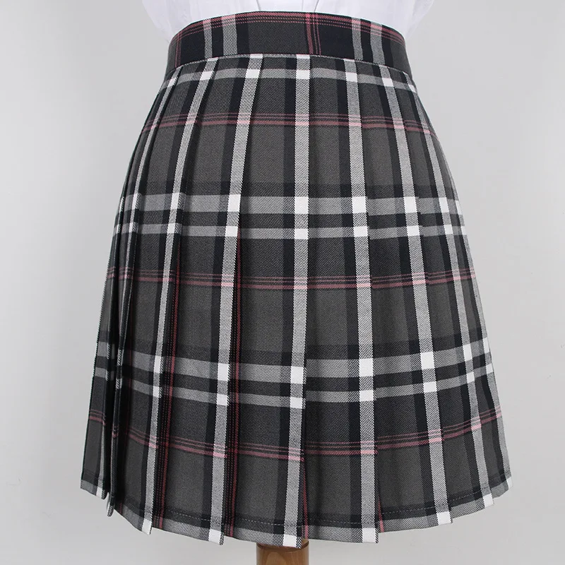 Japanese School Dresses Plaid Pleated Skirt Student Cosplay Anime Mini Grid Skirt Jk Uniforms Sailor Suit Short Skirts For Girls 5