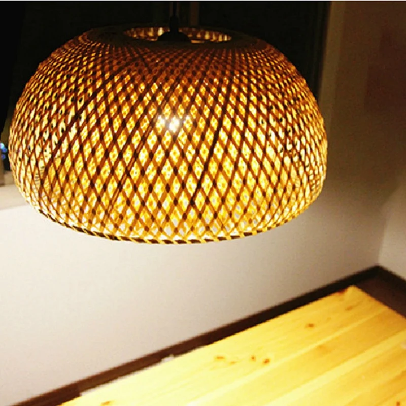 hanging lamp Lighting Rattan Lamp Handmade Bamboo Chandelier Retro Cafe Bar Lounge For Garden Restaurant Bedroom With Light Source gold ceiling lights