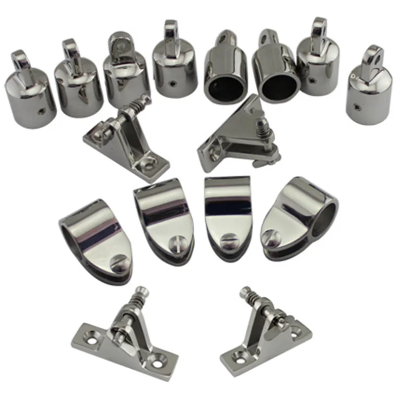 

4 Bow 1 Inch Bimini Top Boat Stainless Steel Fittings Marine Hardware Set - 16 Piece Set of Ss316 7/8 Inch(22Mm)