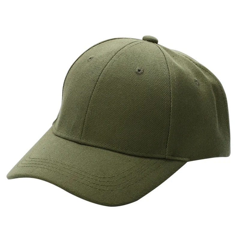 Army Green Унисекс для мужчин и женщин Регулируемый чистый цвет пустые изогнутые простые бейсболки изогнутый козырек шляпа регулируемая бейсболка - Цвет: Army Green