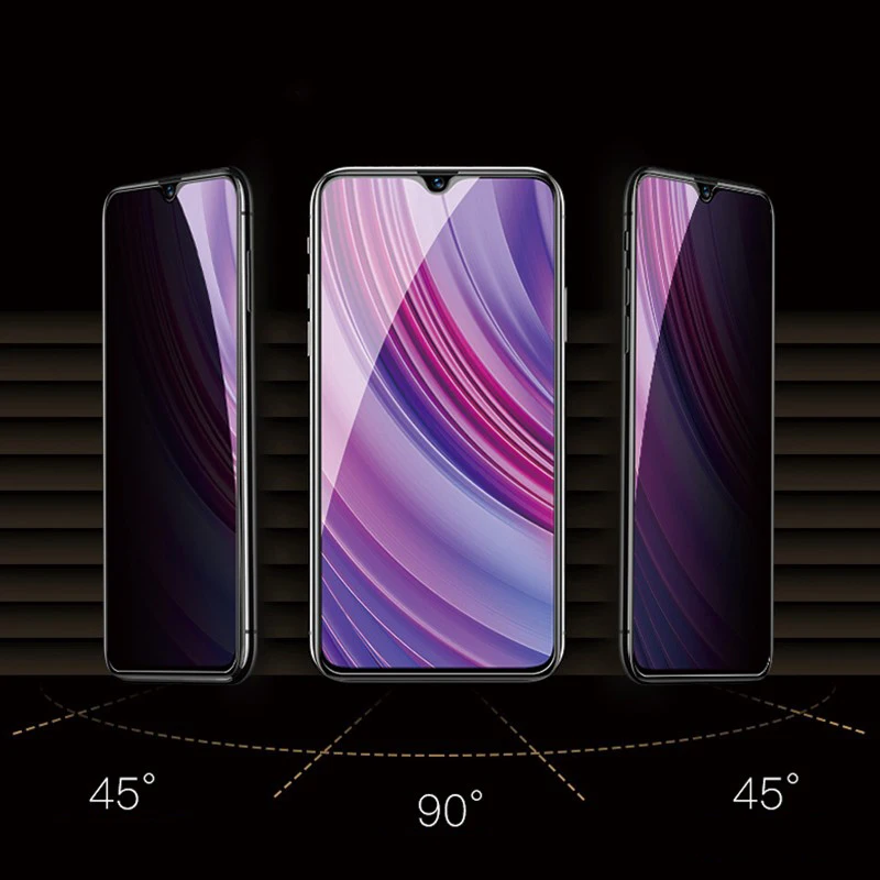 Анти-конфиденциальный синий светильник из закаленного стекла для OPPO Realme X Lite X Pro Q2 Pro 3 Анти-шпион Blue Ray Защитная пленка для экрана полное покрытие