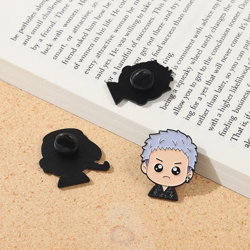 Demon Slayer HUNTERXHUNTER Enamel Pin Anime Characters 5pcs/Sets Suits Brooches Badge Backpack Gift Friends Jewelry Wholesale