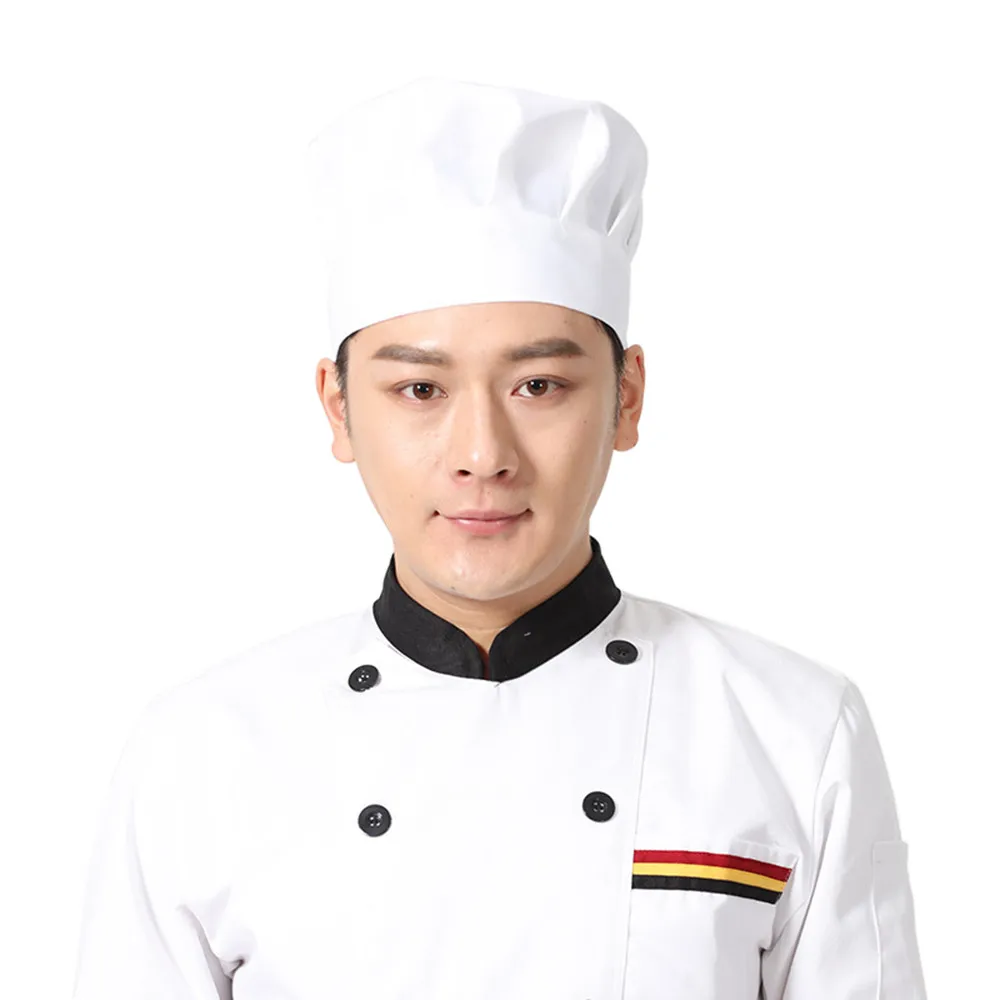 Chef Hat Adjustable Elastic Baker Kitchen Cooking Hat Cap