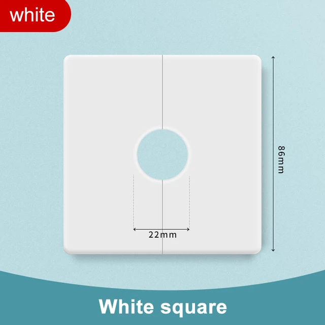 Blank Panel With Outlet Hole Decorative Shielding Cover 86 Type Threaded Socket Fake Switch Plugging Hole Perforated Whiteboard Aperture 22 mm B