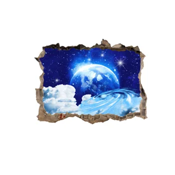 

1pc Durable Self-adhesive 3D Cosmic Galaxy Poster 3D Cosmic Gemini Wall Decal 3D Sticker for Kitchen Bedroom Ceiling