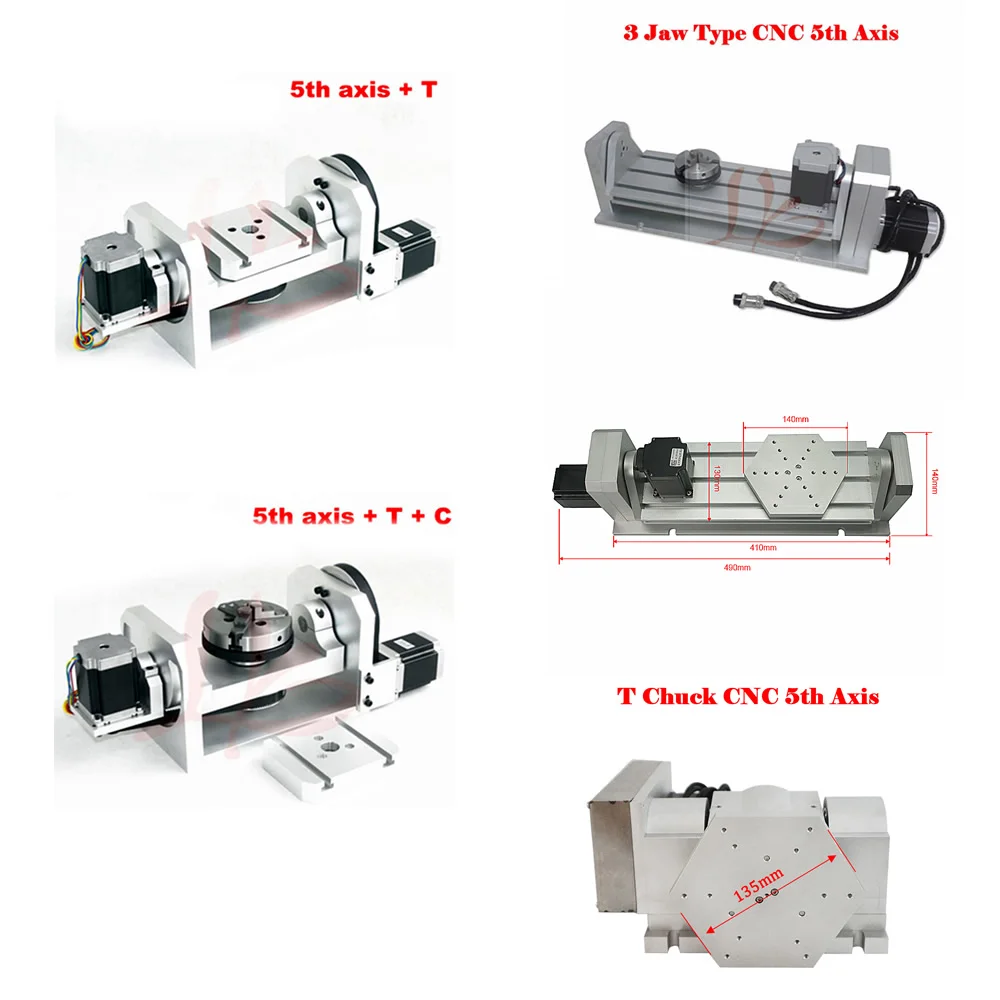 5 axis cnc machine 4 Jaw lathe 5th Axis 3 Chuck B Aixs Rotary for CNC Router Engraver Milling Machine | Инструменты