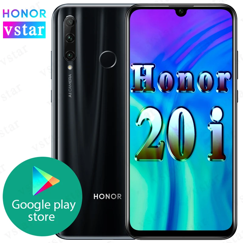 Мобильный телефон honor 20i honor 10i с глобальной ПЗУ 6,21 дюйма, Android 9,0, разблокировка лица, Смартфон honor 20 lite