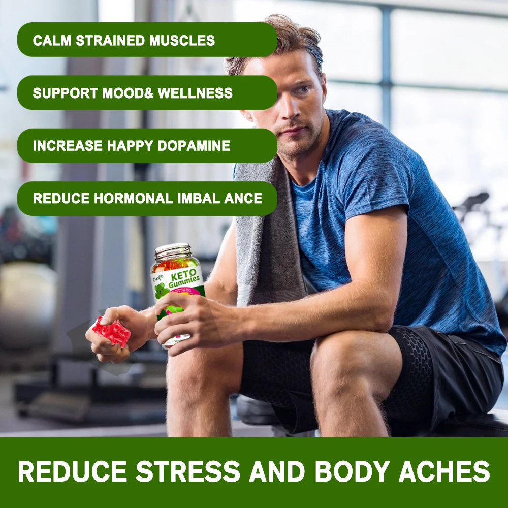 CatFit Vegetarian Malic Acid Ketogenic Gummmies Apple Cider Vinegar Slime KETO Diet Fat Burner Weightloss Snack
