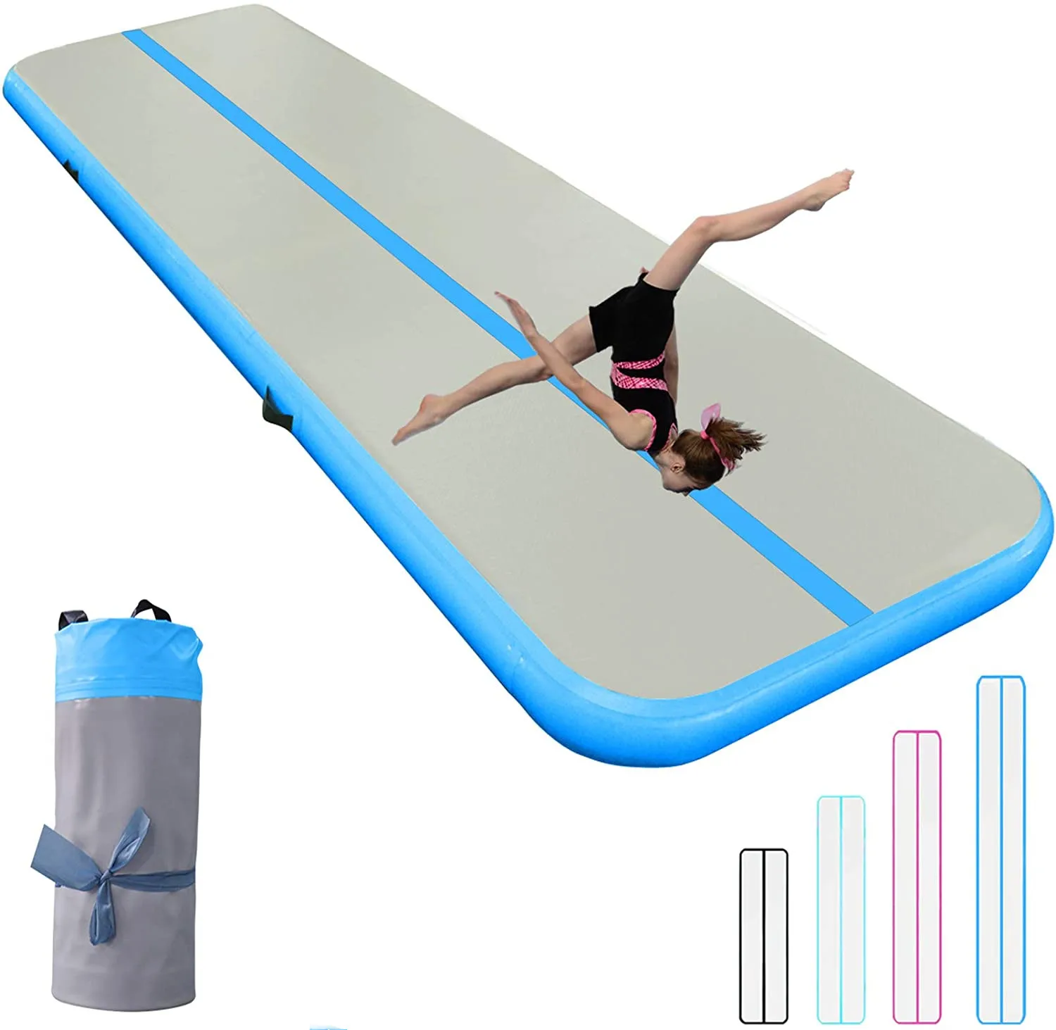 Free Shipping 3m 4m 5m Inflatable Gymnastics Mattress Gym Tumble Air Track  Floor Tumbling Air Track Mat With Pump