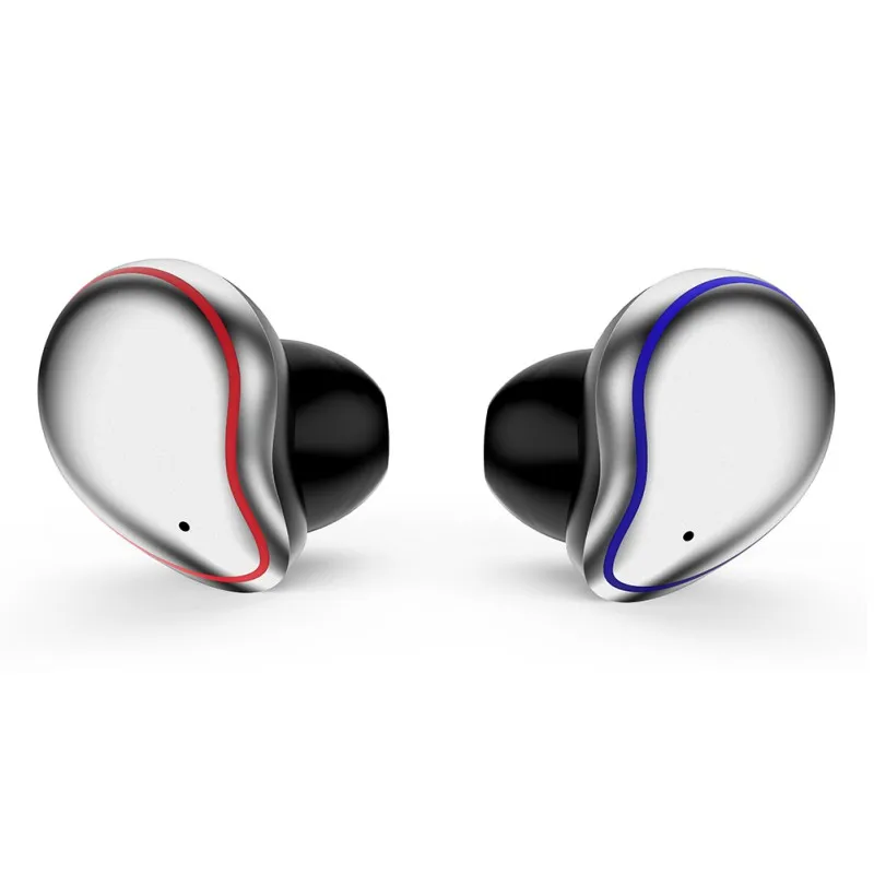 Bluetooth 5,0 наушники-вкладыши для музыки настоящие беспроводные Bluetooth наушники гарнитура с зарядной коробкой серый и черный