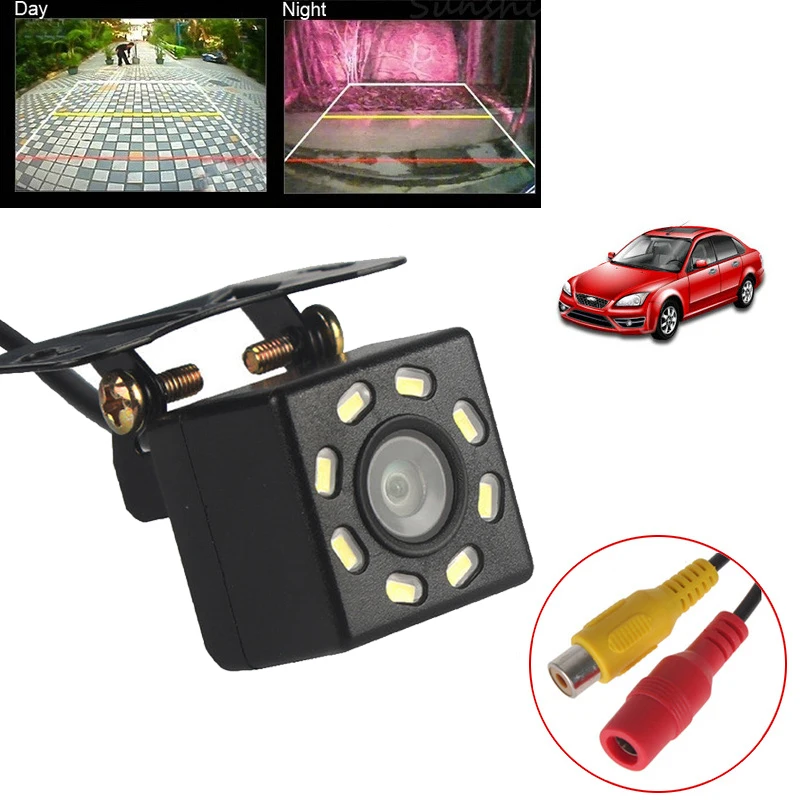 

HD Car Rear View Camera Universal IP68 Waterproof Backup Camera 4/8 LED Lights Night Vision Rearview Parking Assiantance Cameras