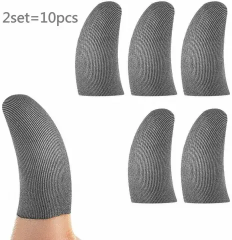Pcs Mobile Game Finger Glove Silver Fiber Breathable Sleeve Gaming Screen Touch Controller For Universal Android IOS Phone