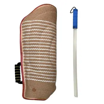 

Professional Dogs Bit Training Arm Sleeve with Whip Agitation Stick for Arm Protection Biting Pet Interactive for Puppy