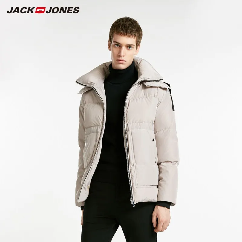 JackJones мужская зимняя куртка с капюшоном и стоячим воротником, короткая стильная куртка 218412516 - Цвет: TONED GRAY