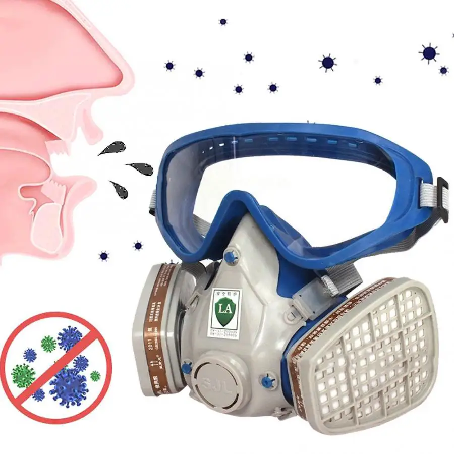 

Protection Cover Anti-Spatter with Wear-Resistant Protective Glasses Filter Box windproof cycling face mask