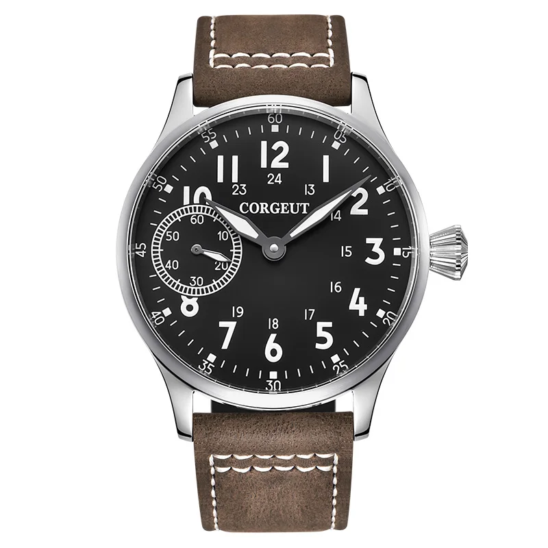 CORGEUT Top Aviator Mechanical Men's Watch Self-Winding Men's Watch NH35A Movement Leather Strap Men's Clock 2021 Luxury Brand 