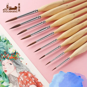 Hook line pen watercolor very fine gouache soft hair brushwork Meticulous  outline 00000 Chinese painting hand-painted propylene 1