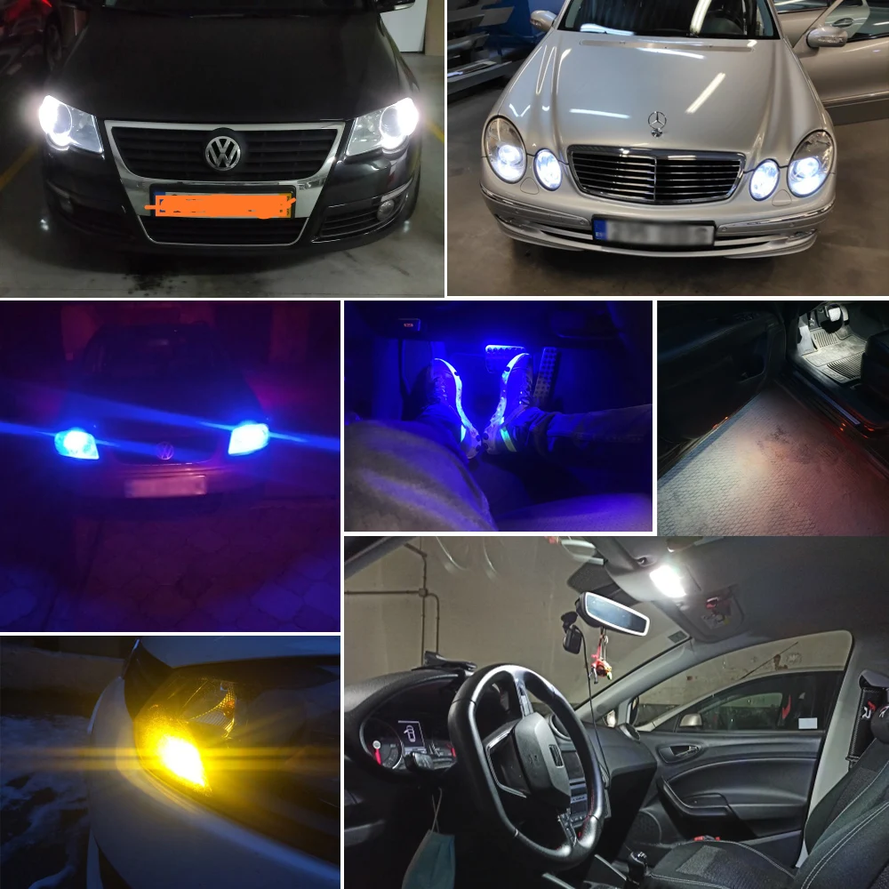 OXILAM 2Pcs Canbus T10 W5W LED 3014 24-SMD Side Position Parking Light Bulb for Volkswagen Golf Tiguan Jetta City Touran Passat — view 6