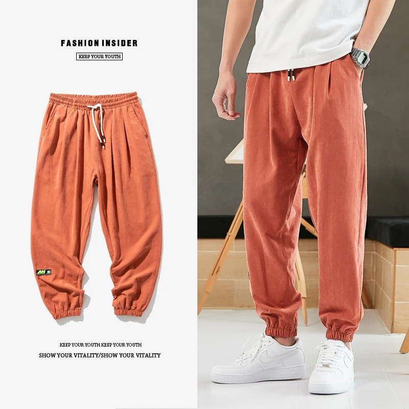 Calça hip hop harem masculina, para o